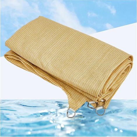 Filet d'ombrage extérieur, toile pare-soleil respirante, bâche pare-soleil modulable, écran d'intimité respirant pour balcon, 2 x 2 m (1/4)