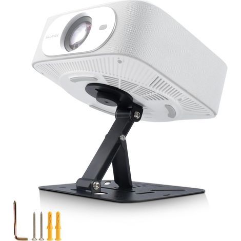 Support de projecteur portable 3 en 1, support mural et de plafond avec filetage de 6,35 mm, support de proyecteur pliable avec réglage à 180° pour la plupart des projecteurs pour la maison (1/5)