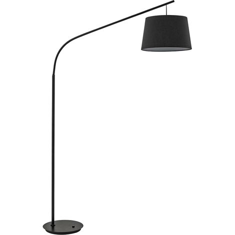 Piantana Industrial-Minimal Daddy Metallo Nero 1 Luce E27 (1/3)