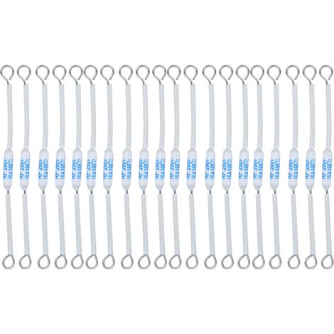 Lot de 20 fusibles thermiques céramiques RF 250V 10A, 185°C, 90 mm/3,5 pouces, pour appareils électroménagers (1/5)