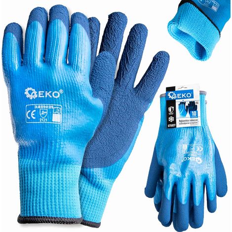 Wasserdichte, isolierte Arbeitshandschuhe Größe 10 /Jersey - Latex/ (12/120) (1/5)