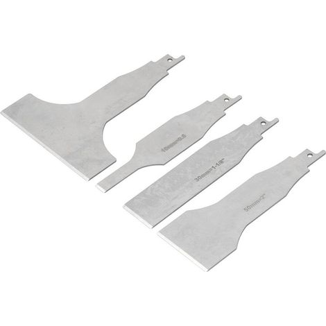 Lot de 4 lames grattoir pour scie sabre multifonctions en acier inoxydable, outils de nettoyage de carrelage pour sol en béton (1/5)