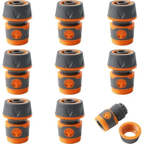 8 Pièces Raccord Tuyau D'arrosage, Embout Tuyau Arrosage 3/4" Raccord D'arrosage Rapide Connecteur Rapide et Étanche, pour Outils de Jardin, Agriculture, Pelouse, Système D'irrigation de Jardin (1/5)