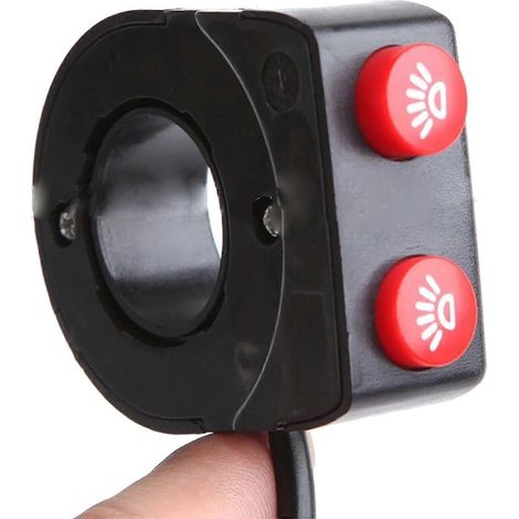 Interrupteur de phare antibrouillard 22 mm, 2 en 1, bouton marche/arrêt, guidon de moto (1/5)