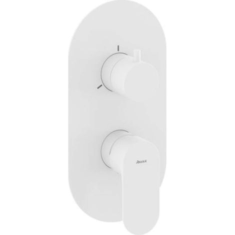 Ravak Eleganta - Grifo empotrado para 3 dispositivos, blanco mate X070260 (1/4)