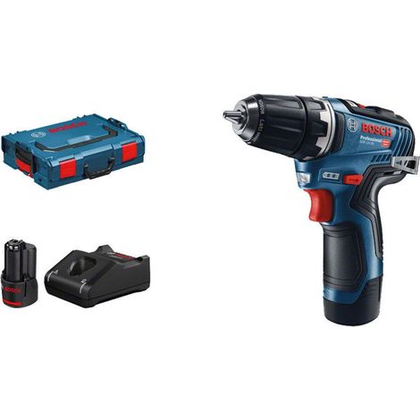 Taladro atornillador inalámbrico BOSCH GSR 12V-35 06019H8002 + 2 Baterías de 3Ah 12V + Cargador + L-boxx Profesional (1/5)