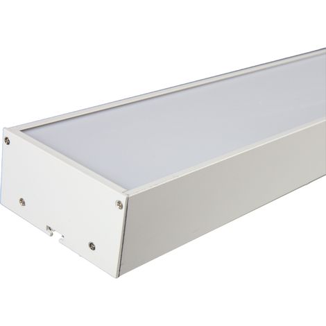 Jandei - Regleta lineal aluminio 24W 900x80mm superficie/colgar 4200K IP20 marco blanco
