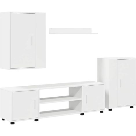Conjunto de mueble de TV 4 pcs Madera contrachapada vidaXL
