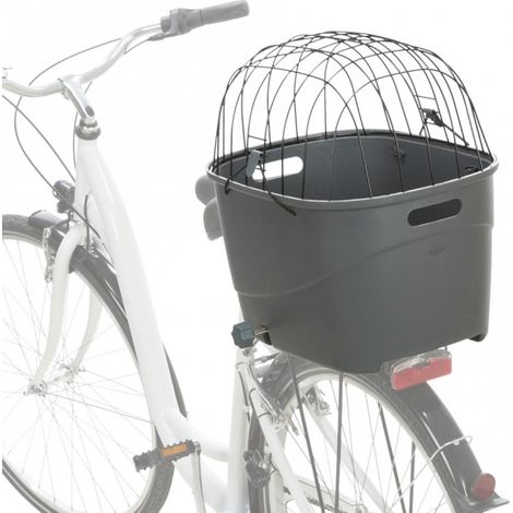 TRIXIE Panier pour porte-bagages en plastique et metal - 36 x 47 x 46 cm - Gris - Pour chien (1/5)
