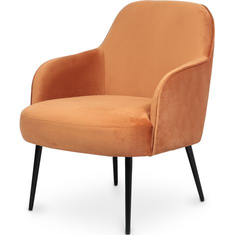 Fauteuil tapissé de velours - Hyra Orange