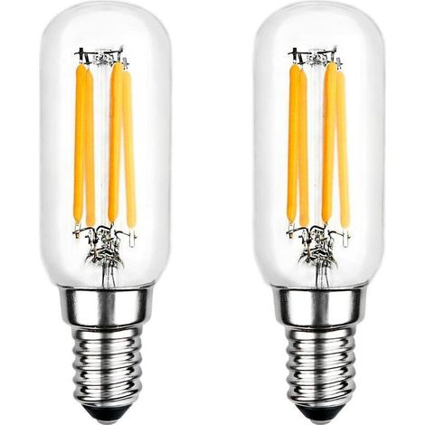 Ampoule LED,T25 E14 4W Ampoule Blanc Chaud 2700K, 400LM, Ampoule Filament Tubulaire LED pour Hotte Aspirante, non-dimmable, lot de 2 (1/4)