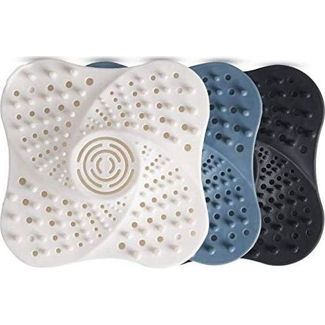 3-Pack Drain de Douche Attrape-Cheveux Filtre à Cheveux Filtre de Drainage Filtre de Baignoire Tube en Silicone Drain Attrape-Cheveux Bouchon Filtre avec Ventouse Salle de Bain (1/5)