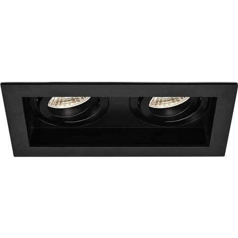 Support 2x spots Beta R5 rectangle noir MR16 GU10/GU5.3 (1/5)