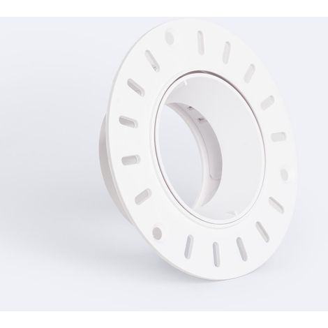Portafaretto Downlight Circolare Integrazione Cartongesso  Lampadina LED GU10 / GU5.3 Foro Ø70 mm Suefix Bianco
