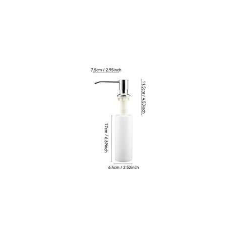 Distributeur de savon en acier inoxydable 500 ml pour la cuisine, pompe à savon, accessoire lave-vaisselle (1/4)