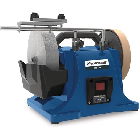 Affûteuse à sec et à eau 150W – Meule corindon ø200mm – Vitesse 115 tpm pour affûtage sans chaleur – NTS201 – Holzkraft