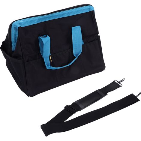 Sacoche à outils en toile large ouverture avec bandoulière pour électriciens menuisiers 16 pouces (1/5)