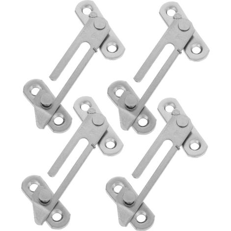 4 Pièces Limiteurs De Fenêtre Verrouillage De Sécurité Des Fenêtres Silver (1/5)