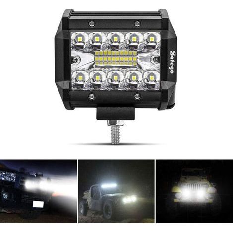 Pair 4\" 60W LED-Flutlicht-Arbeitsscheinwerfer, LED-Leiste, 10800LM, IP67 wasserdicht, Nebelscheinwerfer für PKW, Geländewagen, Traktor, LKW, SUV, ATV, Boot, 12V/24V, Tagfahrlicht