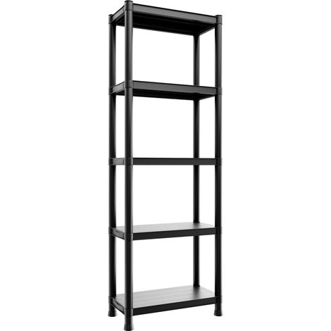 Titan S - Scaffale Modulare 5 Ripiani 60x30xH180 cm in Resina Nero