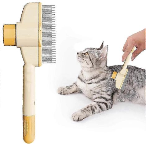 Brosse pour le toilettage des chats, outil autonettoyant pour réduire la perte de poils (1/5)