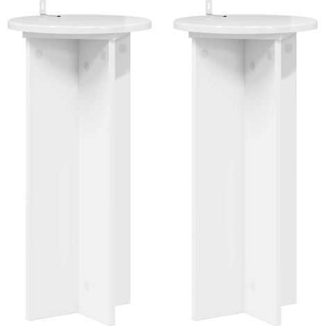 Maison Exclusive - Pflanzenständer 2 pcs Hochglanz Weiß 29,5 x 29