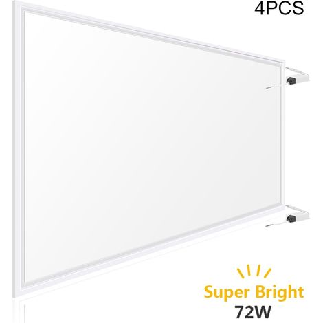 4 Pack 1200 x 600mm 72 Watt LED Ceiling Panel Light High Power 6500k Cool White (1/5)