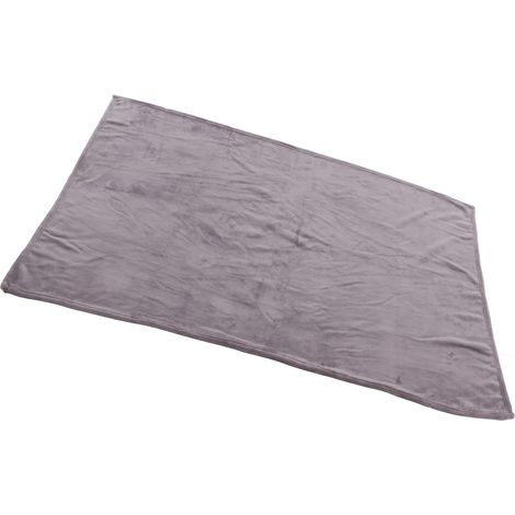 Weiche Flanelldecke, leicht, atmungsaktiv, faltbar, warm, elegant und schlicht, hellgrau (1/5)