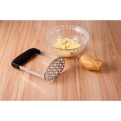 Presse purée Manuel,Moulin à Légume Broyeur de Pommes de Terre Lisse Broyeur de Fruits Presse-Légumes en Acier Inoxydable (1/4)