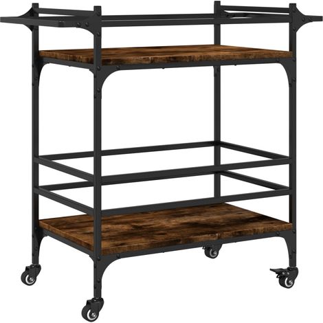 Maison Exclusive - Carrello da Cucina Rovere Fumo 82x40x78,5 cm Legno Multistrato
