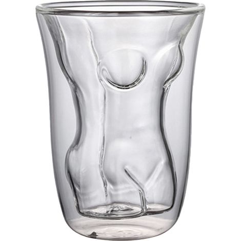 Verre à bière/whisky double paroi en forme de corps, idéal pour les fêtes, les bars et les soirées. (1/5)