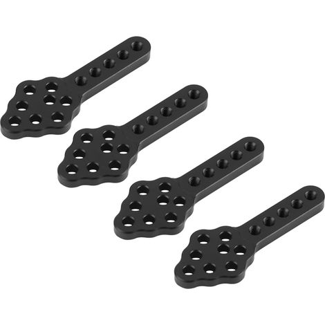4-teiliges Set Stoßdämpfer-Montageplatten für RC-Cars, höhenverstellbar für 1/10 Crawler (Schwarz) (1/5)