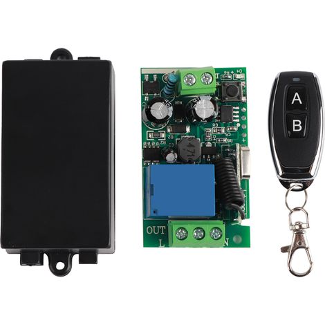 Ortviai Module de commande sans fil 220 V – Relais monovoyant pour LED, télécommande incluse, codage apprenant (1/5)