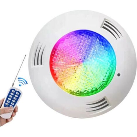 BARKBUSTERS Projecteur Piscine LED Remplie de Résine , RGBW Ampoules de Piscine , 35W Lampe Piscine extra-plats RGB Dimmable Multicolore Changement LED Submersible avec Télécommande,Angle de faisceau (1/4)