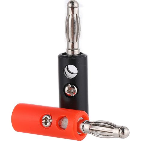 U56 4mm Bananenstecker Laternenform mit Befestigungsschraube (rot, schwarz, gelb, grün, blau) (1/5)