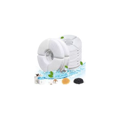 Filtres de Fontaine pour Chat [10 pièces] Filtre de Fontaine à Boire pour Chat Blanche (1/5)