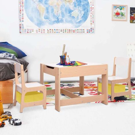 vidaXL Table pour enfants avec 2 chaises MDF (1/5)