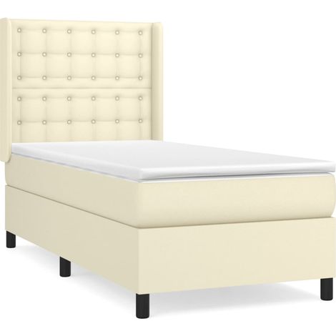 Maison Exclusive - Boxspringbett mit Matratze Creme 80x200 cm Kun