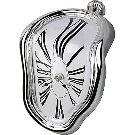 Horloge décorative fondue surréaliste inspirée de Salvador Dali, décoration d'intérieur, table, étagère, bureau, cadeau d'anniversaire (1/5)