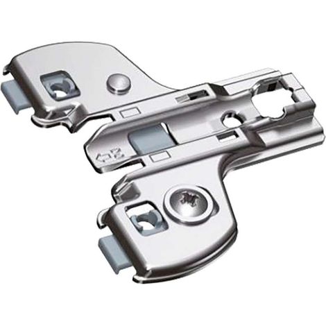 Embase à cadre à visser - Décor : Nickelé - Distance : 0 mm - Distance de rangée de perçages : 9,5 mm - Entraxe : 40 mm - Matériau : Acier - HETTICH (1/3)