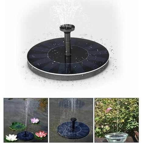 Fontaine solaire pour bassin et jardin, 1,4 W, 150 l/h (1/5)