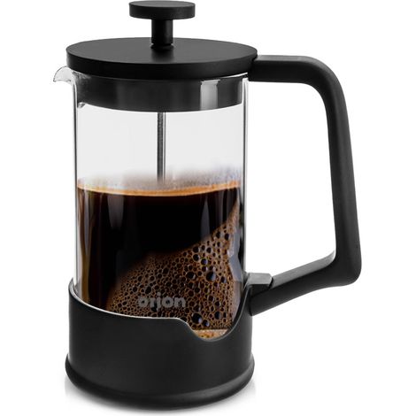 Cafetière et théière à piston en verre noir de 400 ml (1/5)