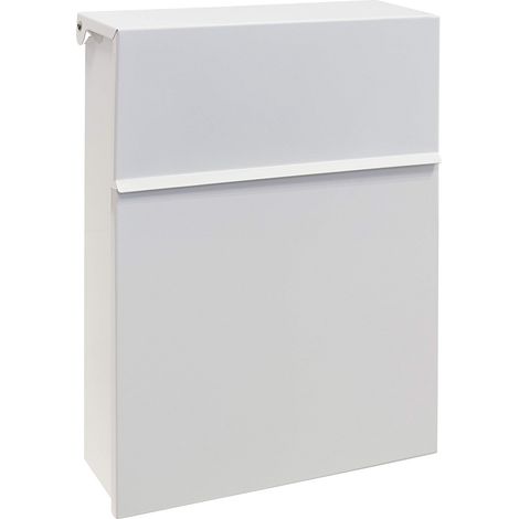 ARREGUI Figure E6701 Cassetta Postale Individuale in Acciaio, Cassetta della Posta da Parete, Con Serratura Coperta, Dimensione M (DIN A4 e Riviste), Facile da Montare, Bianco (1/4)