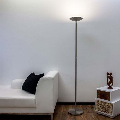 [GEBRAUCHT] B-Ware Lindby Stehlampe Stehleuchte Led Malea Nickelfarben Dimmbar Lichtspender Touc725 (1/2)