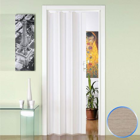 Forte – Porte accordéon pliante intérieure en pvc 88,5x214 cm – Joint rigide pour stabilité – Étanche pour zones humides – Made en Italy