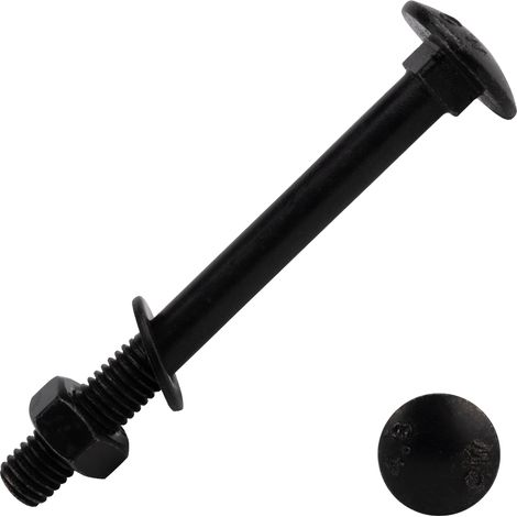 Boulons galvanisés noirs M8 x 80 mm - 25 pièces
