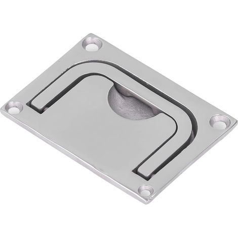 Anneau de porte carré en acier inoxydable marin 316 à effet (1/5)