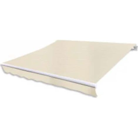 Toldo plegable motorizado 600 cm crema vidaXL (1/4)