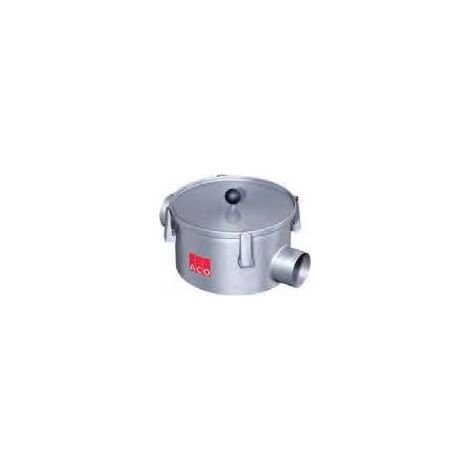 ACO Probenahmetopf DN 100 Gefällesprung 70 mm aus VA Abgang waagr., 7300.09.10