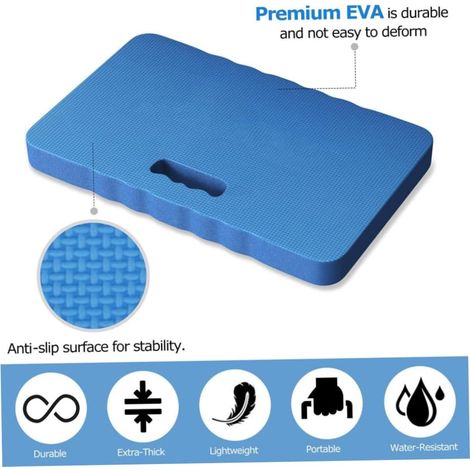 Agenouillement Pad Garage Jardin Kneeler Tapis Genou Coussin Protection Pour Le Jardinage Bain De Bébé Yoga Prières Et Exercice 46 x 28 x 4 cm(bleu (1/5)
